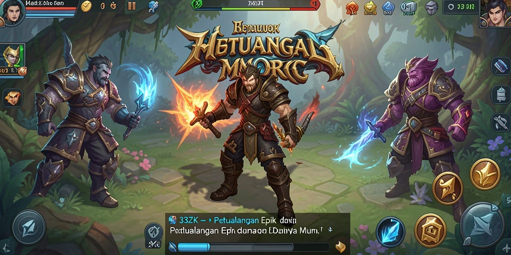 Tampilan gameplay epik di dunia 33ZK MMORPG.