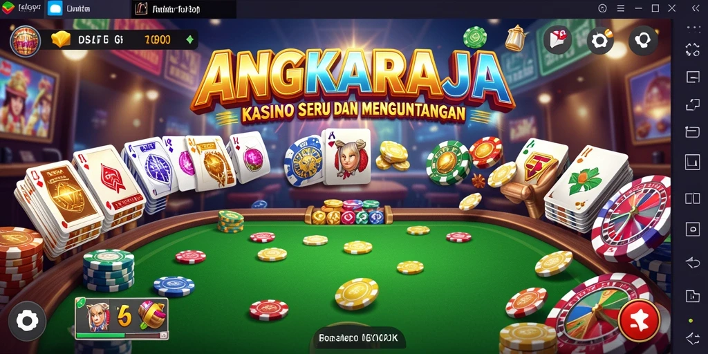 Tampilan menarik saat bermain game Kasino di ANGKARAJA.
