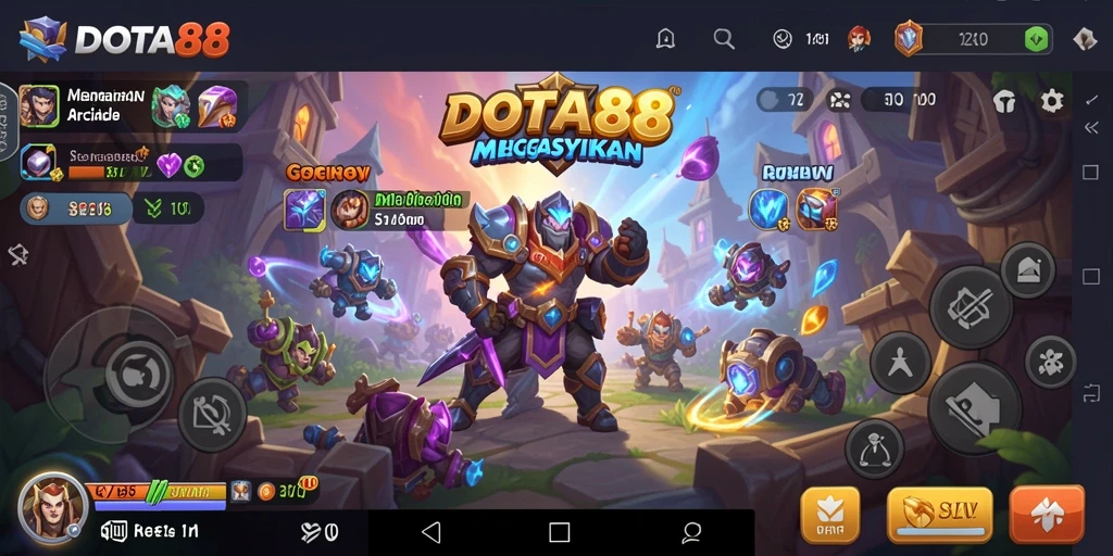 Tangkapan layar dari permainan arcade DOTA88 yang penuh aksi.