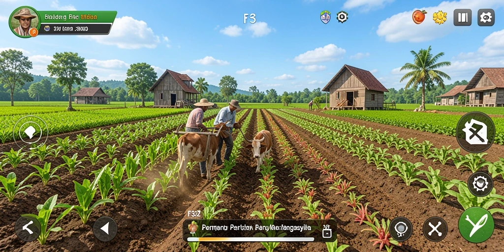 Tangkapan layar menampilkan gameplay seru dan interaktif di F32.