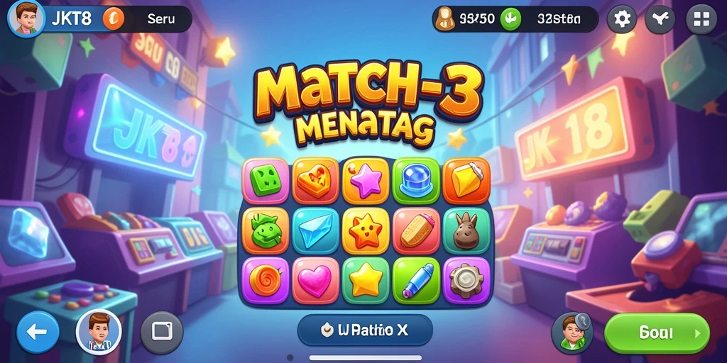 Screenshot JKT8 menampilkan gameplay seru dan warna-warni.