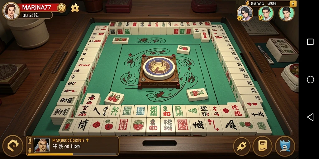 Tampilan menarik dari gameplay Mahjong di MARINA77.