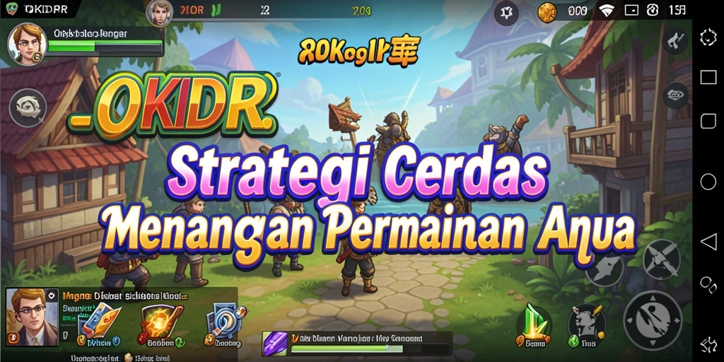 Screenshot OKIDR menampilkan grafik dinamis dan strategi mendalam saat bermain.