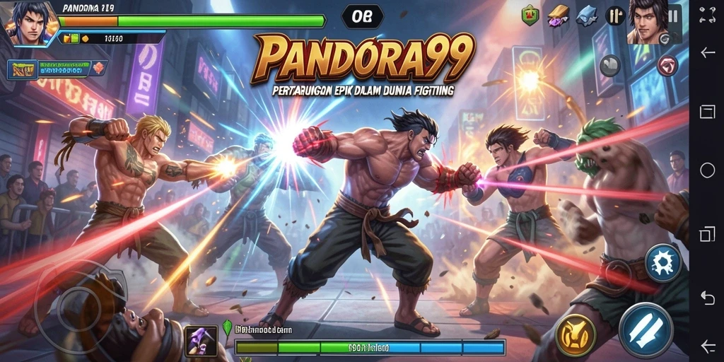 Tangkapan layar menampilkan pertarungan seru dalam PANDORA99 dengan grafis yang memukau.